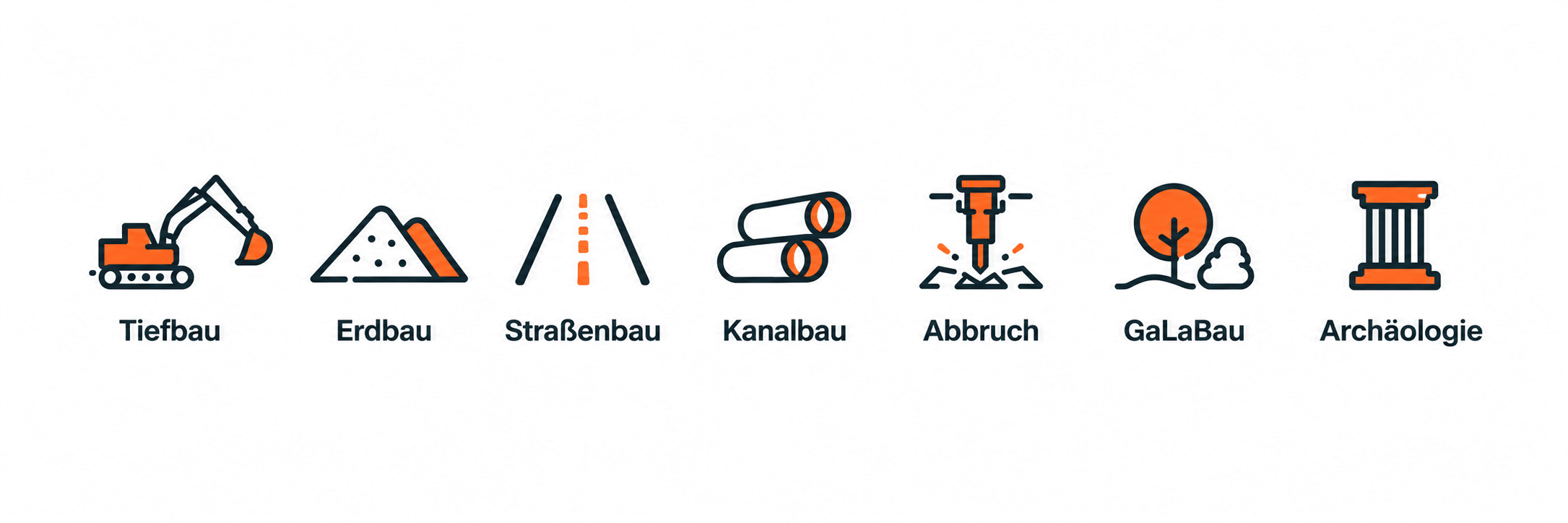 Tiefbau, Erdbau, Straßenbau, Kanalbau, Abbruch, GaLaBau und Archäologie